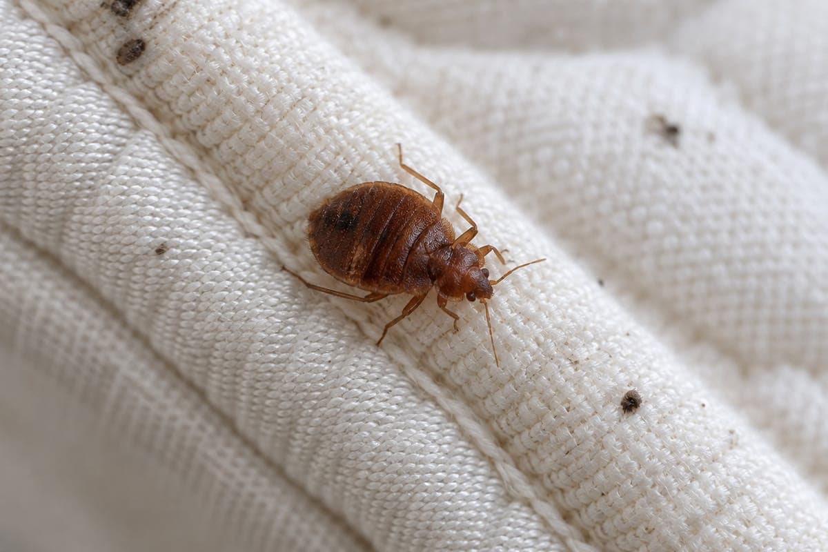 Bedwants op de naad van een matras